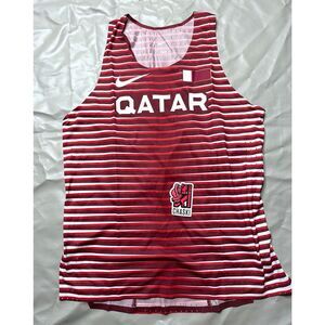 Nike Pro Elite Qatar Track & Field Running racing Singlet CI8115-611 men's Large
